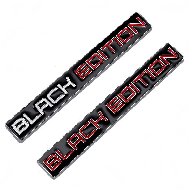 Car Styling 3D Black Edition Decorative Metal Adhesive Logo Rear Trunk Badge Fender Sticker Body Emblem Decal Car Accessory
