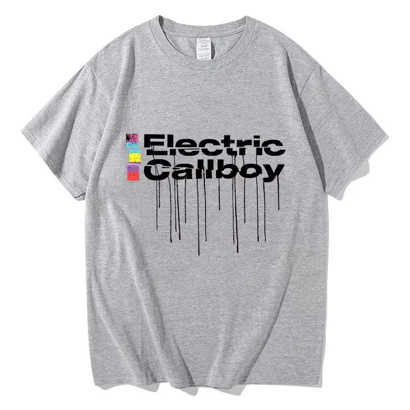 Hip Pop Short Sleeve Electric Callboy T Shirts Print Clothing Prevalent Streetwear T Shirts Breathable Oneck Tshirts Unisex