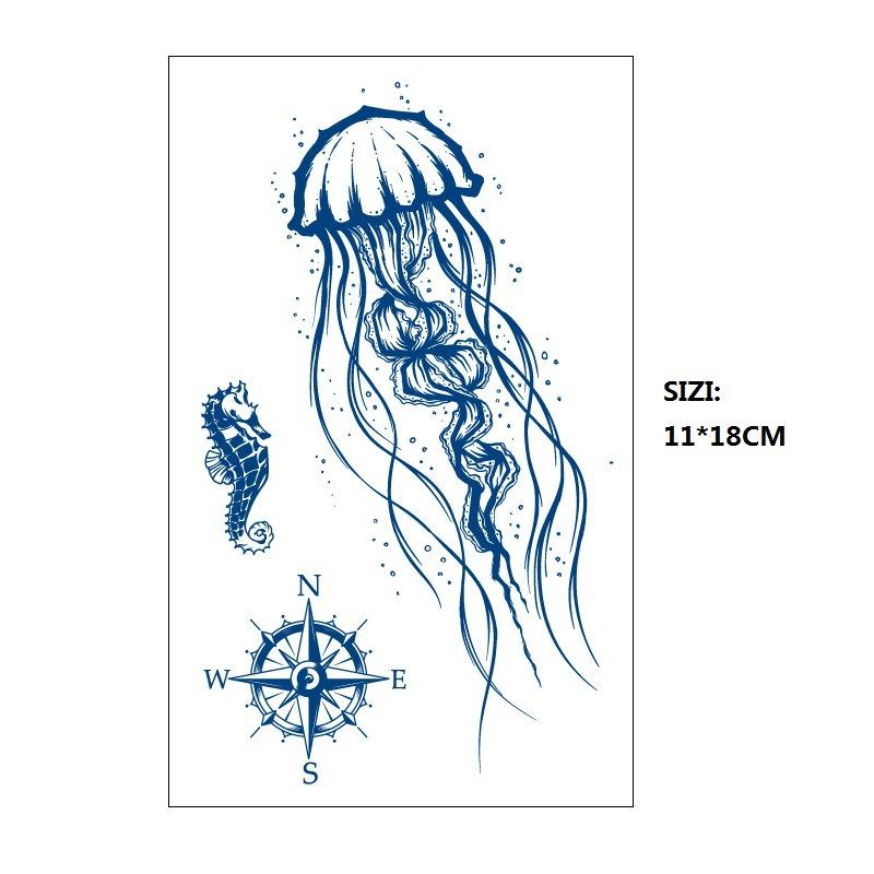 Emmy Naklejka Tatuaż Ziołowy Stopniowa Zmiana Geometryczny Gwieździste Niebo Łańcuch z Gwiazd Trwały Nieodblaskowy Naklejka Transferowa Wodna