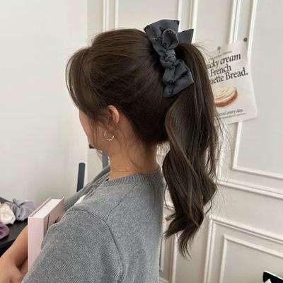 French Retro Bow Claw Clip Women'S Back Of The Head Ponytail Clip Hair Accessories