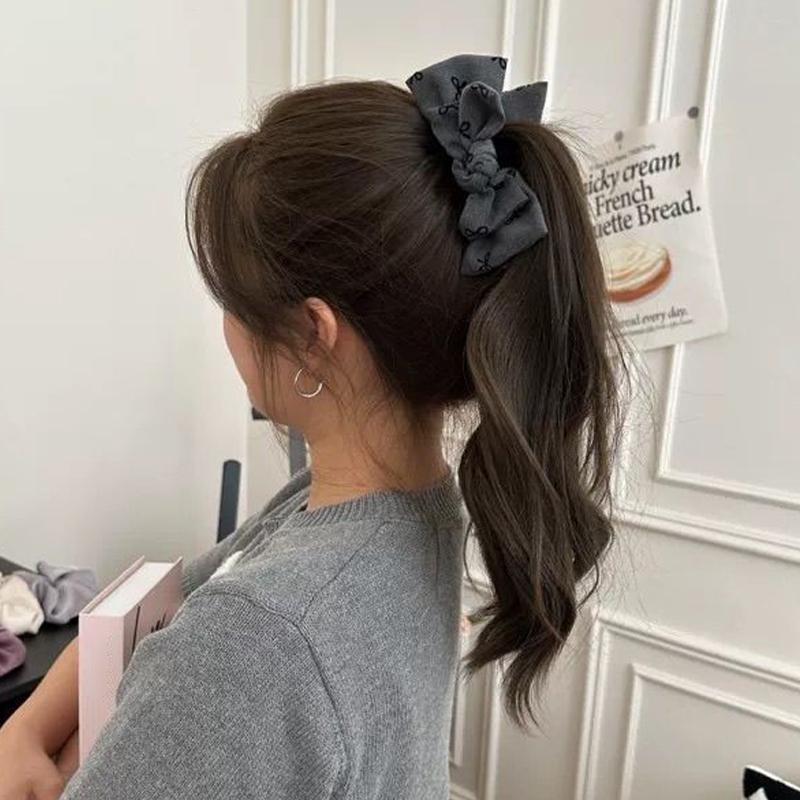 French Retro Bow Claw Clip Women'S Back Of The Head Ponytail Clip Hair Accessories