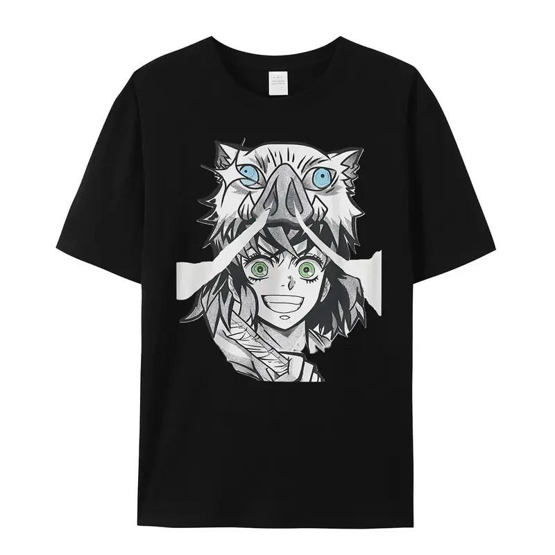 Demon Slayer Inosuke Hashibira Anime T-Shirt Nichirin Sword Streetwear Tee S