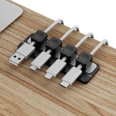 Kabel-Organizer, verstellbar, magnetischer Kabelhalter, Clip, selbstklebend, für Kabel unter dem Home-Office, Nachttisch, Schreibtisch, Wandkabel