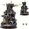 1 pc mountain waterfall counter current incense burner - enchanting smoke effect, relaxing decoration for spa, yoga, meditation