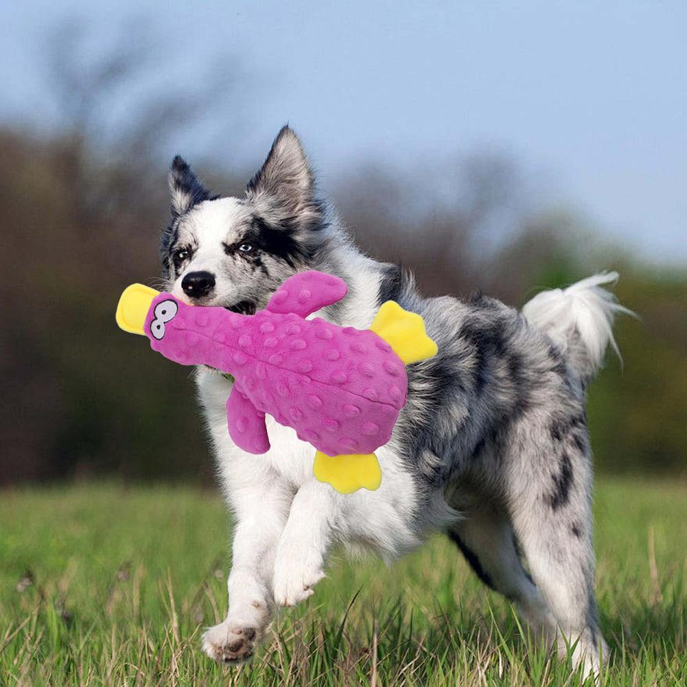 Cute Plush Duck Sound Toy Stuffed Squeaky Animal Squeak Dog Toy Cleaning Tooth Dog Chew Rope Toys Pet Dog Accessories Toys