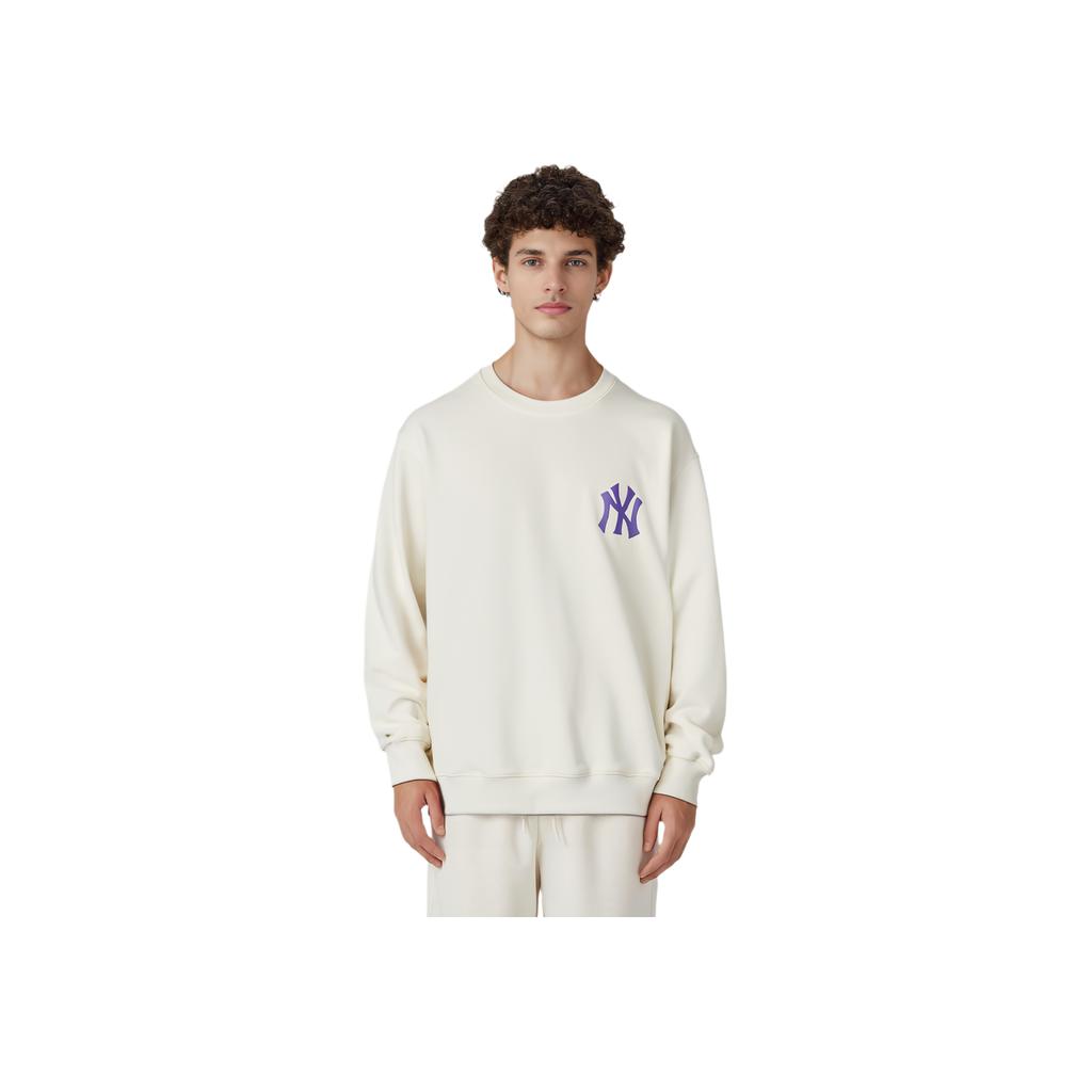 New MLB New York Yankees Sweatshirts Unisex Ecru 3AMTL0114-50CRS