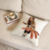 A-Avril Lavigne Cushion Cover Fabric Soft Furnishing,Pillowcase, Cushion Cover, Sofa Pillow, Home Decoration
