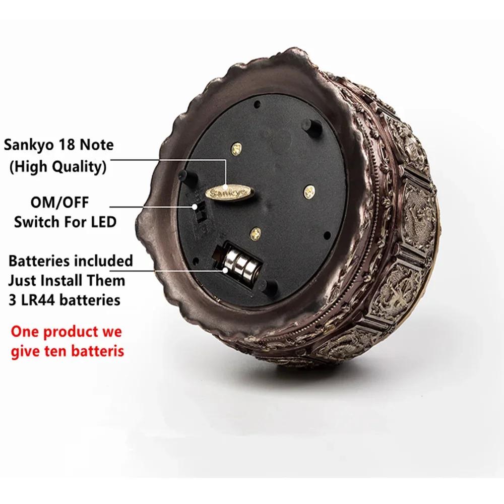 Rotating Vintage Music Box With Constellations Goddess Mechanism Musical Box Signs Of The Zodiac Gift for Birthday Christmas