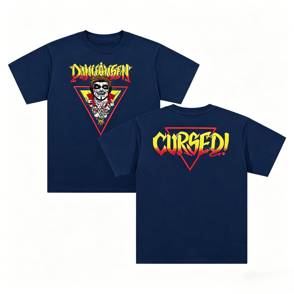 Danhausen Cursed Tshirt  New Star Crewneck Short Sleeve Cotton Tee Women Clothing Unisexs Clothing Streetwear Summer T Shirt
