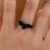 Women's Black Open Halloween Ring - Trendy Temperament Jewelry