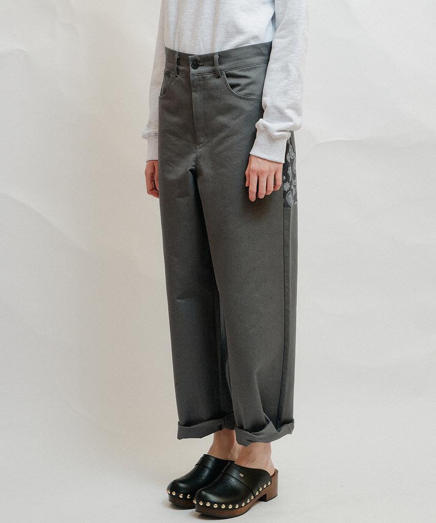 NONAMENEED Paisley Pants Gray