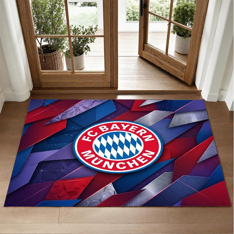 FC Bayern München Design Kristall-Samt Teppich Weiche Dekorationsmatte für Schlafzimmer Eingang
