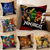 G-Game N-Ninjagos Pillow Case Anti-dustmite Pillowcase Invisible Zipper Silky Sofa Cushion Cover