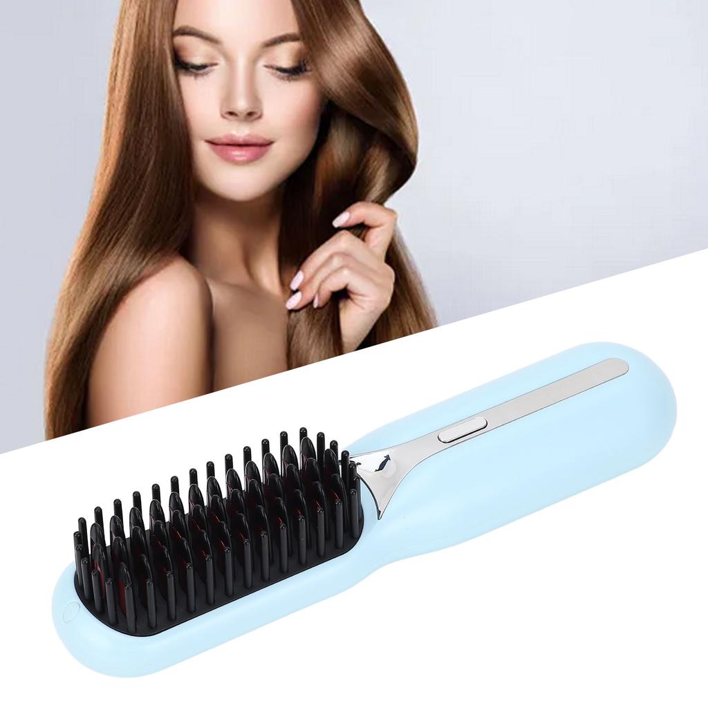 Hair Straightener Brush Negative Ion Curling Straightening Ion Dual Use Electric Hair Styling Comb for Home