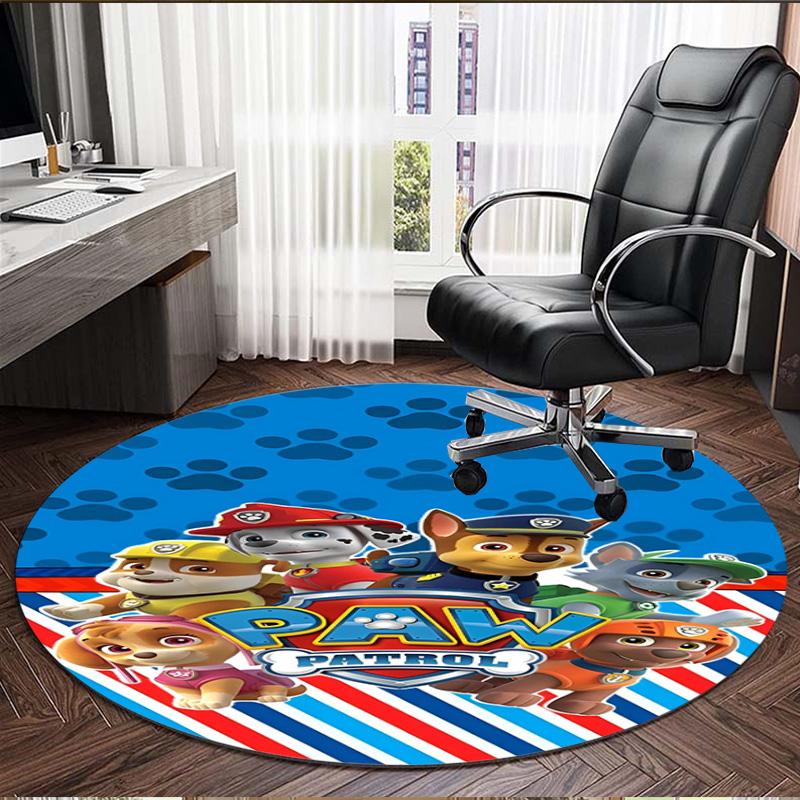 PAW Patrol Print Round Rug, Washable Floor Carpet, For Entryway Dorm Laundry Room Office Study, Home Decor Birthday Christmas Gift