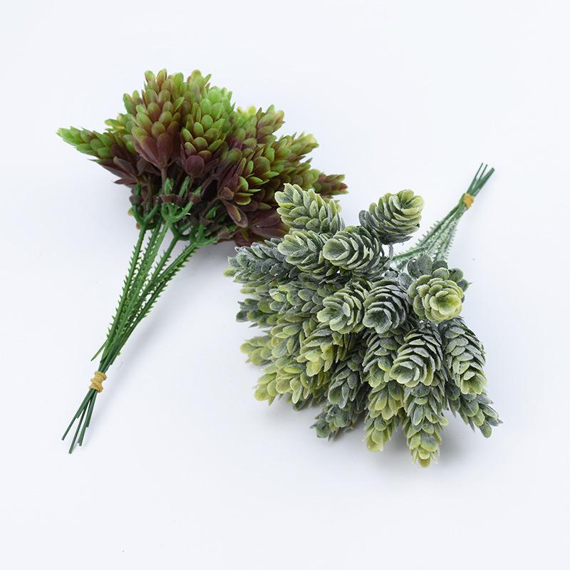 Plastikgriff Bouquet Blumen Ananasgras Simulation Kunstblumen Designer DIY Blumenarrangement Grün Wanddekoration Blumen Shooting Requisite