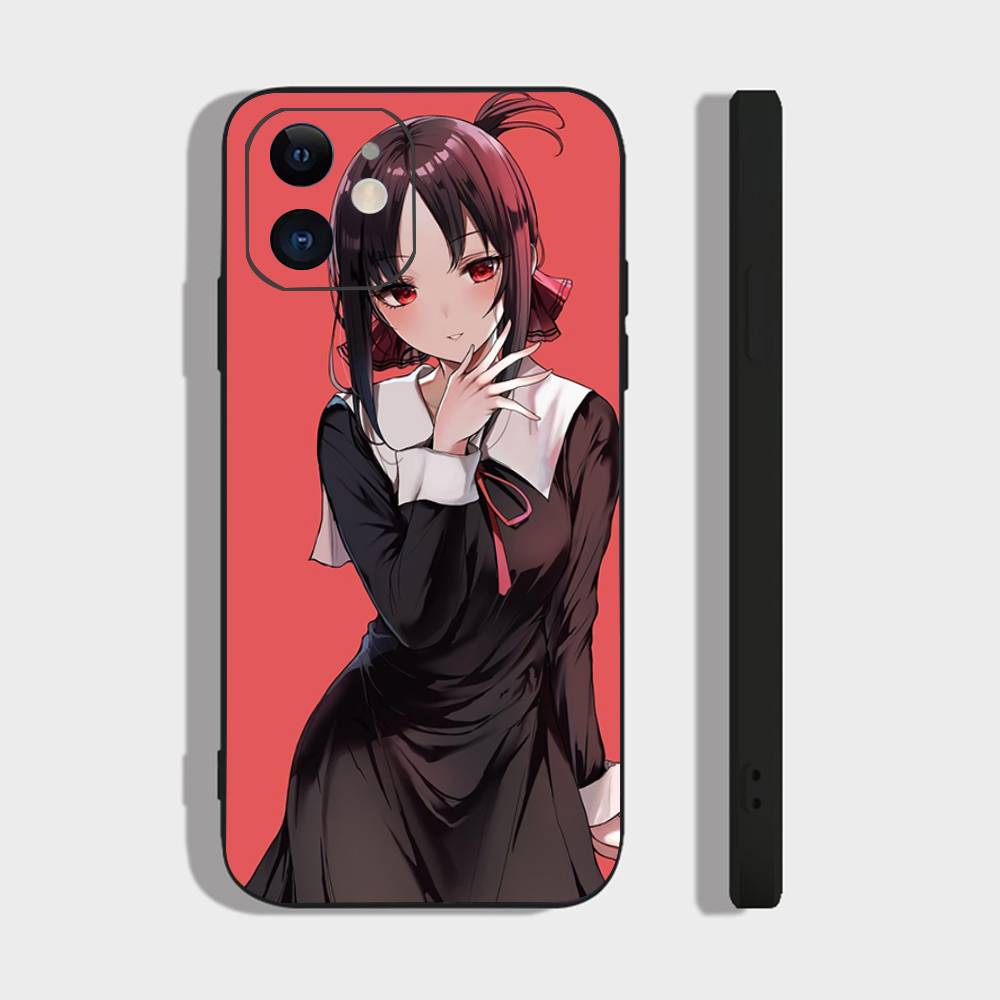 Shinomiya Kaguya Anime Kaguya-sama Love Is War Phone Case For IPhone 17 Air 16 15 14 13 Pro Max 11 12 Black Silicone Cover