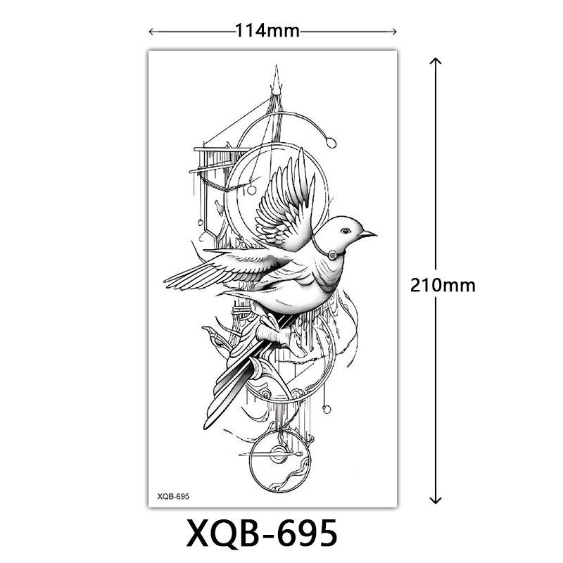 Small Full Arm Tattoo Sticker, Flower Letters, Plain Flower Tattoo Sticker Tattoo