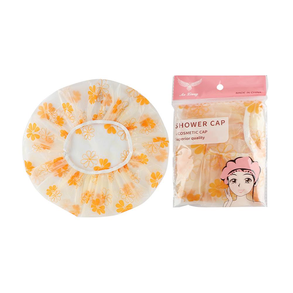 Pink Polka Dot Shower Cap PE Material Waterproof Soft Elastic Band Secure Fit Travel Friendly Lightweight Foldable Hair Protect