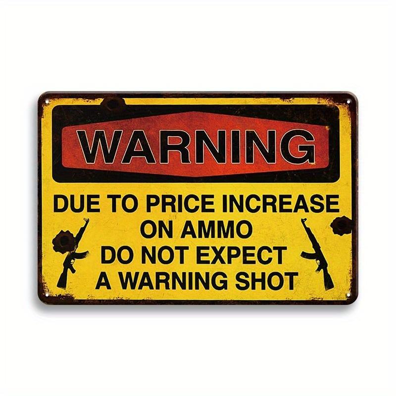 Warning Notice Vintage Metal Tin Poster Funny Metal Tin Signs Posters Plate for Garage Bar Cafe Club Home Room Wall Decor