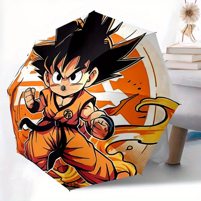 Goku Saiyan Automatic Open Umbrella Compact Foldable Design, Durable Fabric for Casual Birthdays, Christmas s a0820058