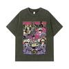 275 GSM Washed T-shirts 100% Cotton One Piece V50 Luffy Loki Print Unisex Heavy Cotton T Shirt