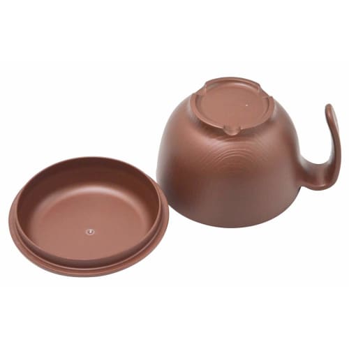 Skater Rice Bowl, Wood Grain, Fluffy Lid, Handle, Brown, Made in Japan, 370ml NBLS1HF