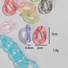 10pcs Matte Clear Acrylic 20x30mm Square Link Chain Connector Beads for Bracelet Necklace Making DIY Jewelry Accessories