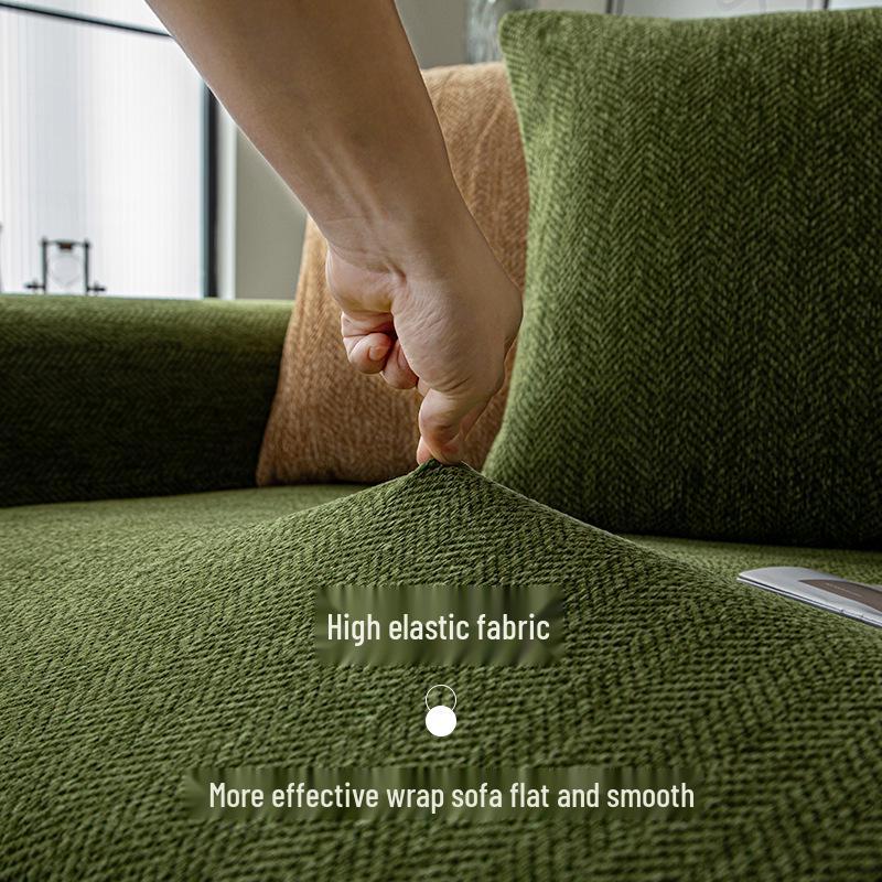 Chenille Herringbone Non-slip Sofa Throw - Universal Warm Cushion Cover 2025