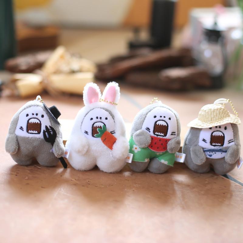 Adorable Plush Shark Keychain Soft Stuffed Animal Toy For Bags And Keys 10cm