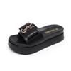Fashion Women Platform Slippers 2024 Summer Luxury Korean Fashion Open Toe Low Heel Outdoor Ladies Flip-Flops Girls Beach Sandals.