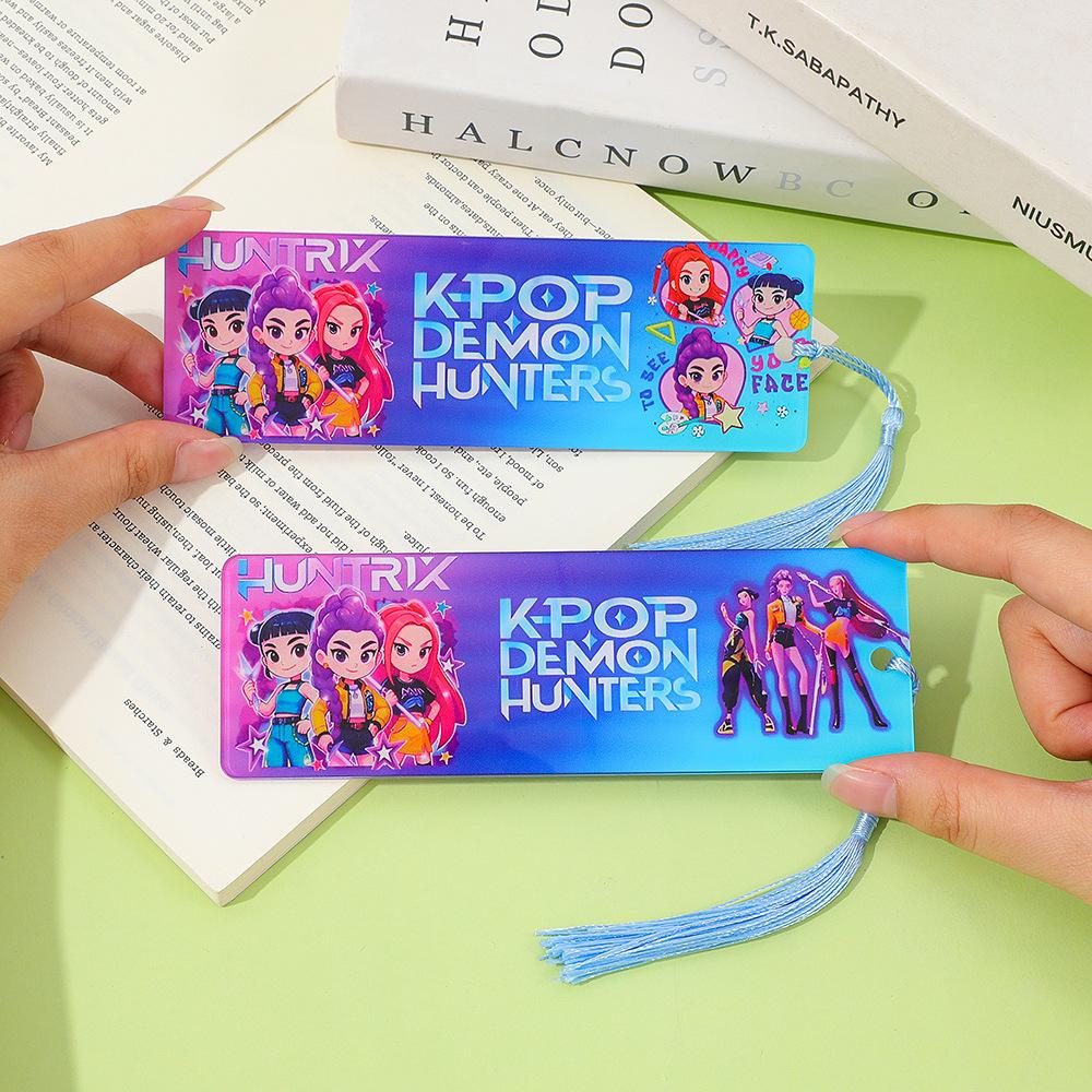 Creative Witch Hunting Group K-Pop Demon Hunters Acrylic Bookmark Gives Readers Literary Gifts for Book Fans