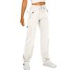 Women's Hiking Pants Waterproof Sweatpant Elastic Waist Zipper Multi-Pocket Casual Sports Trouser