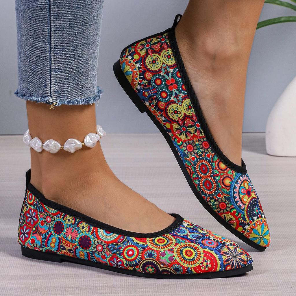 Women's Pointed Toe Slip-on Loafers - Spring & Autumn Collection, Low Heel, Casual, Shallow Mouth, Plus Size Available