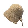 Small Hollow Knitted Fisherman Hat Basin Hat Autumn and Winter Sweet Girl Warm Ear Protection Bucket Hat