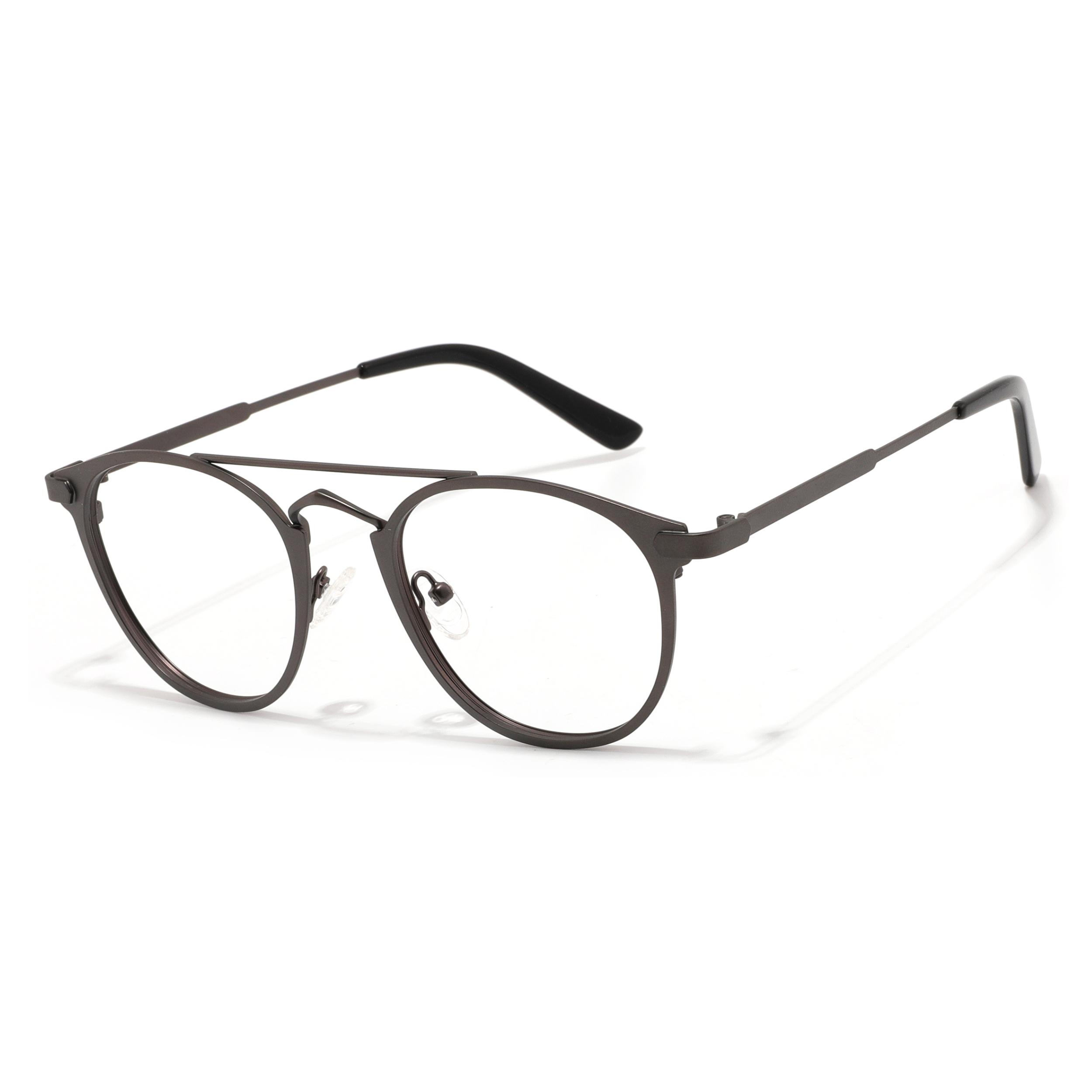

Fashion Unisex Round Plain Glasses for Men Women Metal Frame Optical Glasses Luxury Brand Ultralight Non-Prescription Eyeglasses
