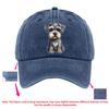 Schnauzer Dog Print Baseball Cap Adjustable Polyester Casual Unisex Outdoor Adult Cap