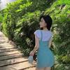 Pure Lust Spice Girl French Suspender Dress New Summer Retro Sexy Waist Suit Dress