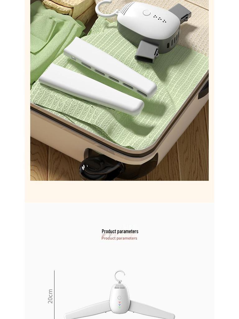 Kompakter elektrischer tragbarer faltbarer Wäschetrockner und Desodorierer für die Reise