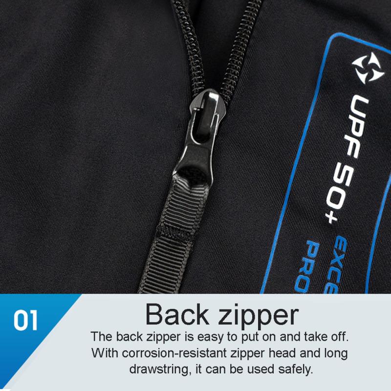 Rashguard-Anzug für Herren, Surfen, Schnorcheln, Tauchen, Ganzkörper-Badeanzug, UV50-Sonnen-UV-Schutz