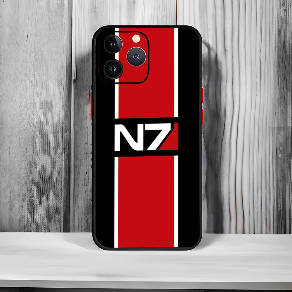 Sci-Fi Video Game M-Mass Effect Phone Case Black Matte Thin Phone Case For iPhone17 16 15 14 13 ProMax
