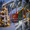 12Pcs Shatterproof Christmas Icicle Pendants Set Hanging Icicle Decorations  Xmas Tree