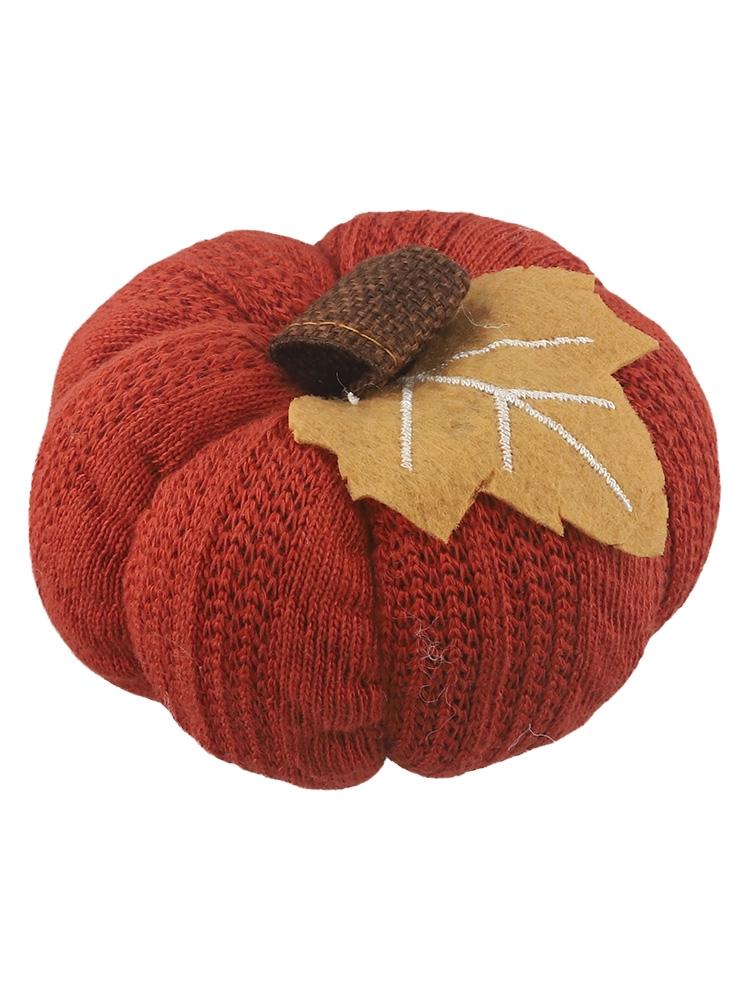 Soft Wool Fabric Decorative Pumpkins Knitted Pumpkin Ornaments