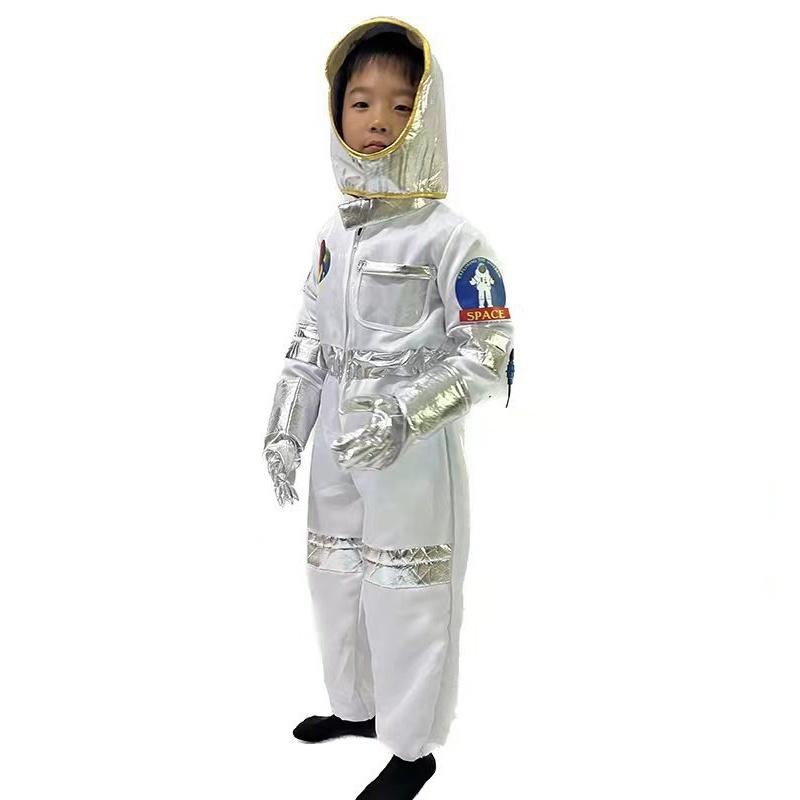 Fantasia de Astronauta Infantil Cosplay Macacão de Voo Espacial Unissex Roupa de Traje Espacial