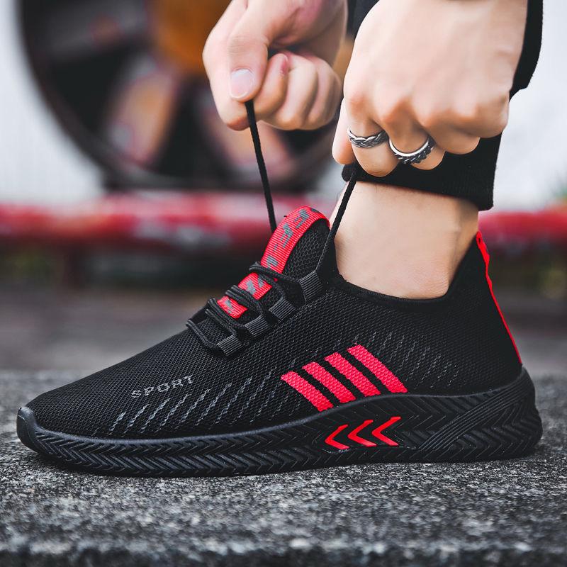 Shoes summer new casual shoes sports shoes flying woven running shoes