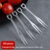 ZISIZ Disposable Plastic Fruit Forks
