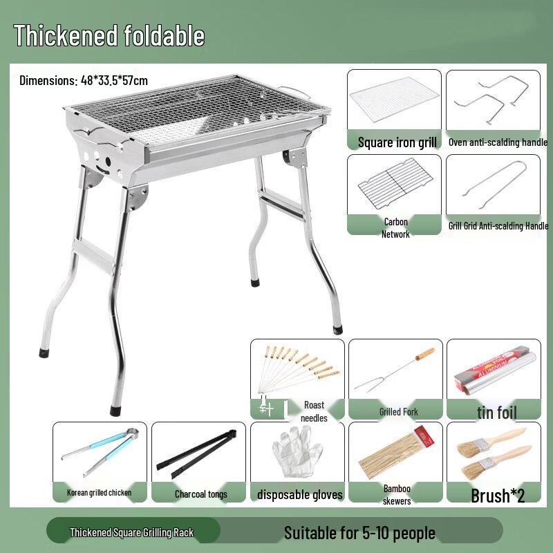 OEING Portable Folding Charcoal BBQ Grill