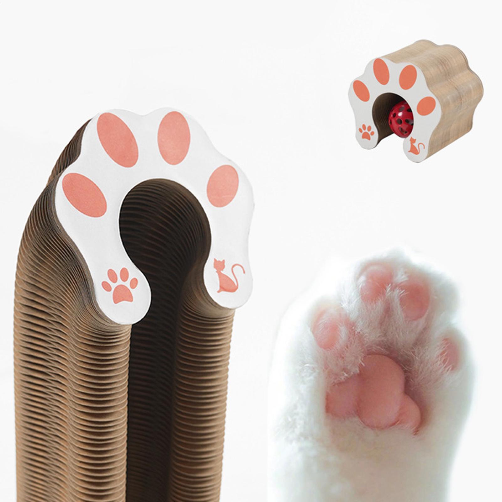 Foldable Organ Cat Scratcher Board Interactive Cat Accordion Toy With Ball Kitten Game Cat Grinding Claw Scratching Board CN