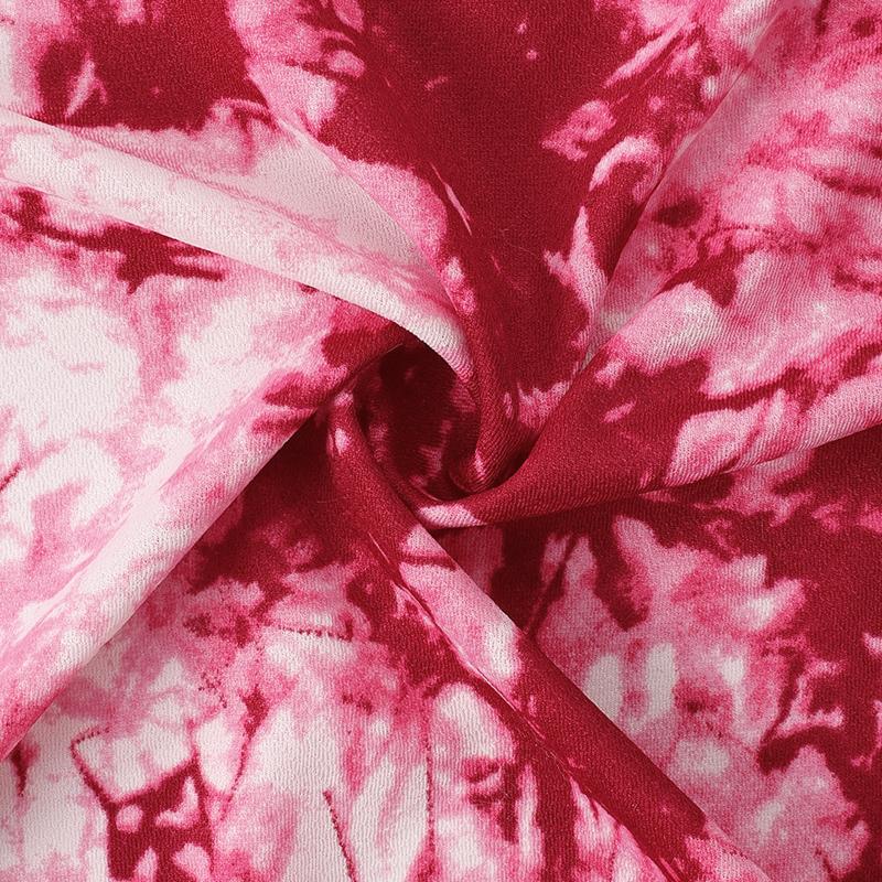 Elastic Tie Dye Printed Cotton Fabric for  Sewing T-shirts, Clothing ,Dress, Background Decoration Fabrics 160x50cm/160x200cm