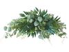 MedianField Green Wall Hanging Fake Leaf 60cm X 24cm with Fake Green Houseplant Artificial Flower Stylish Artificial Houseplant Leaves Indoor Large